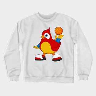 Parrot as Basketball player with Basketball Crewneck Sweatshirt